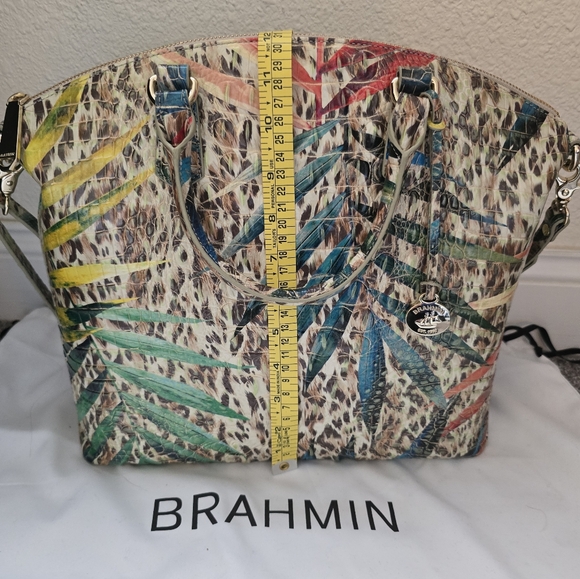 HARD TO FIND! NWOT Large Brahmin Duxbury Botanical Satchel with Matching Wallet - Picture 9 of 14